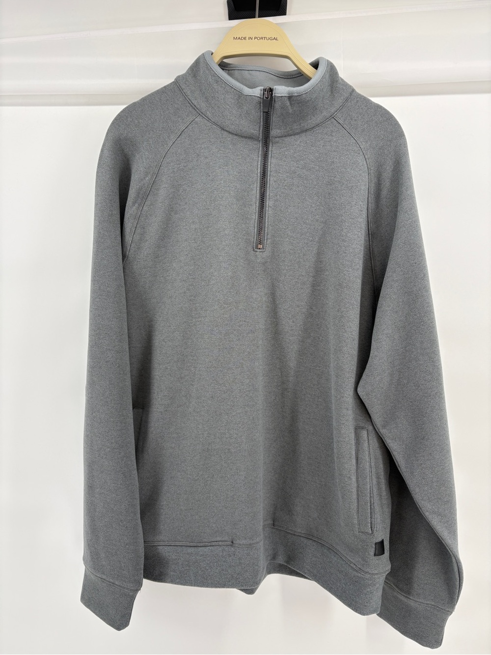 PTO Gray Quarter Zip Pullover Sweatshirt Men’s Large Stretch Performance